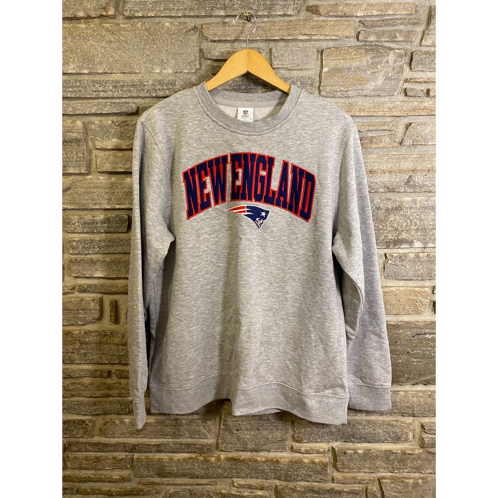 NFL Team Apparel New England Patriots Gray Crewneck Sweatshirt Large NWT
